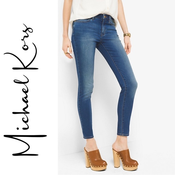 Michael Kors Selma Crop Ankle Slim Denim Jeans - Picture 1 of 8